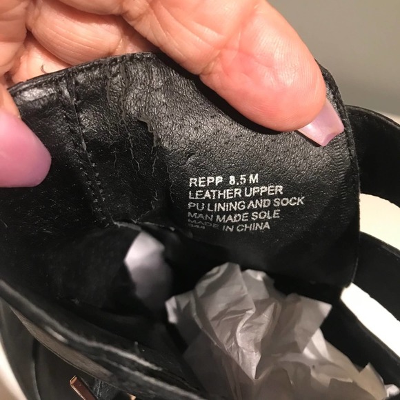 Steve Madden booties Repp black leather 3 buckles … - Picture 8 of 10